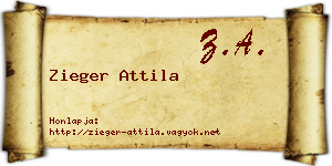 Zieger Attila névjegykártya